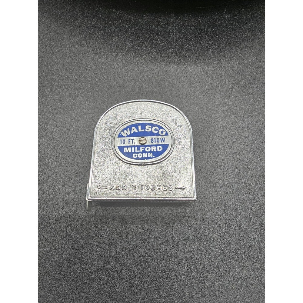 Vintage Walsco 10 ft. Tape‎ Measure~ Pocket Size~ USA Made~ Milford Conn.